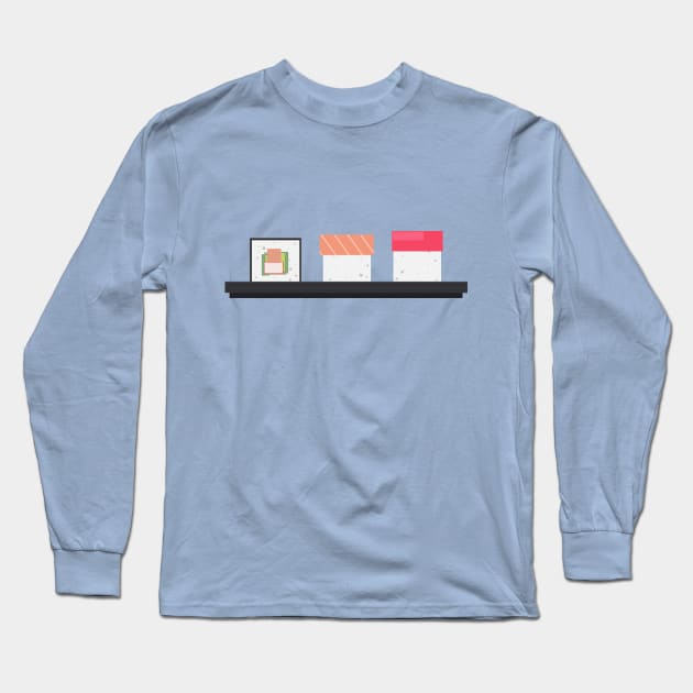 Pixel Sushi Long Sleeve T-Shirt by Lucary